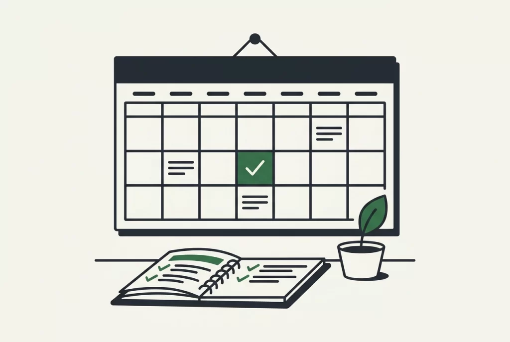 Professional header image for step-by-step guide: How to Build a Social Media Content Calendar Your Local B...